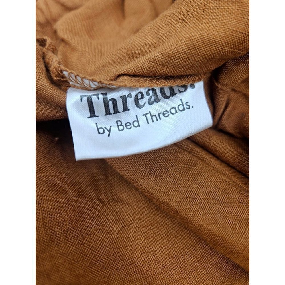 New Threads By Bed Threads Rust French Flax Linen… - image 5